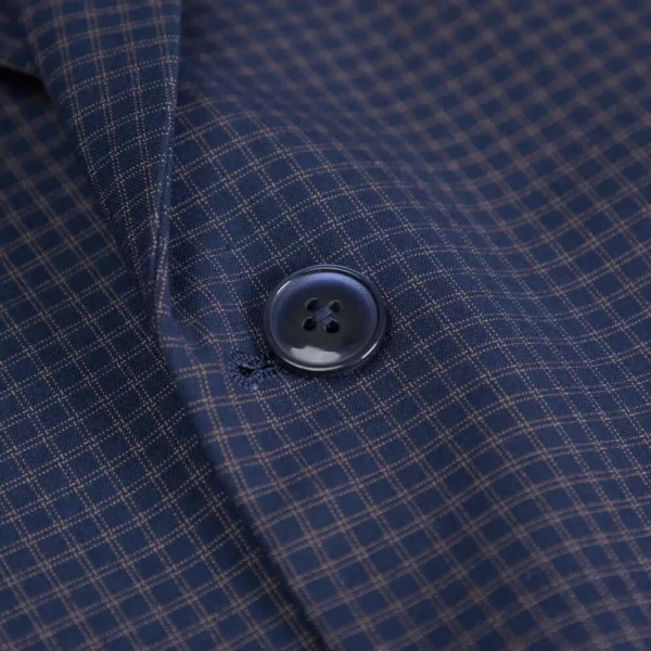 Prince Oliver Κοστούμι Καρό Μπλε Σκούρο (Modern Fit) New Arrival