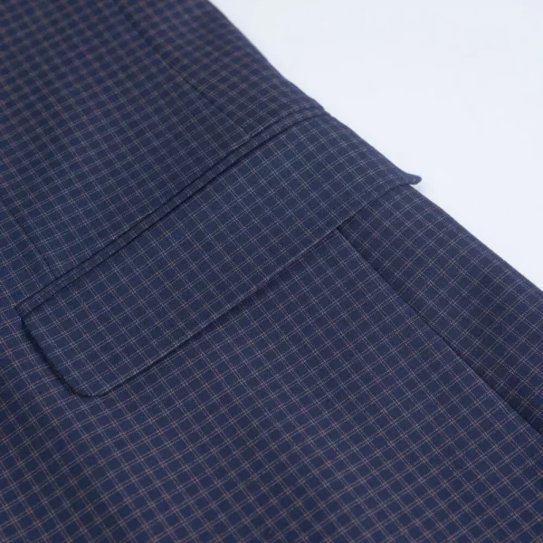 Prince Oliver Κοστούμι Καρό Μπλε Σκούρο (Modern Fit) New Arrival