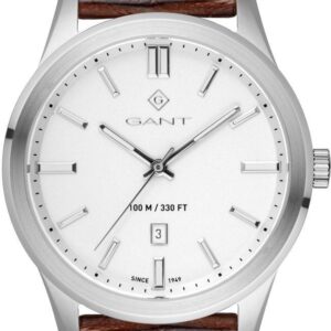 GANT Bridgeton - G182001, Silver case with Brown Leather Strap