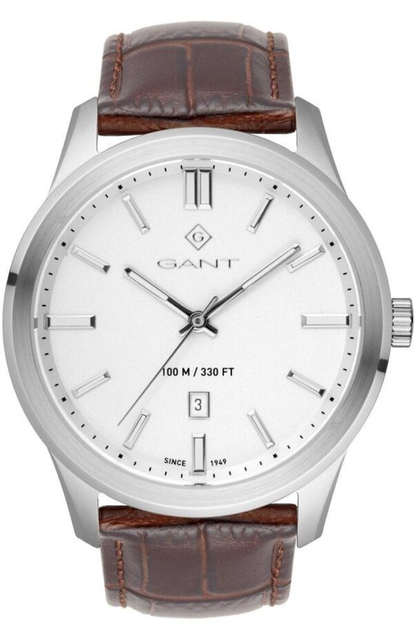 GANT Bridgeton - G182001, Silver case with Brown Leather Strap