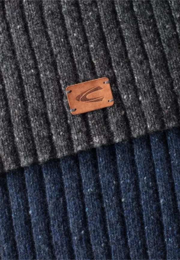 Κασκόλ Μπλε-Καφέ-Γκρι Μελανζε